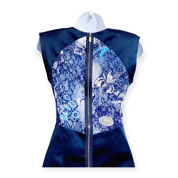 Black Halo Jagger Sheath Dress in Indigo, size 0 - Picture 8 of 12